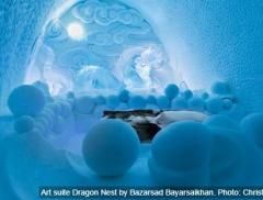 Svezia: il primo hotel e opera d'arte fatto di ghiaccio e neve
