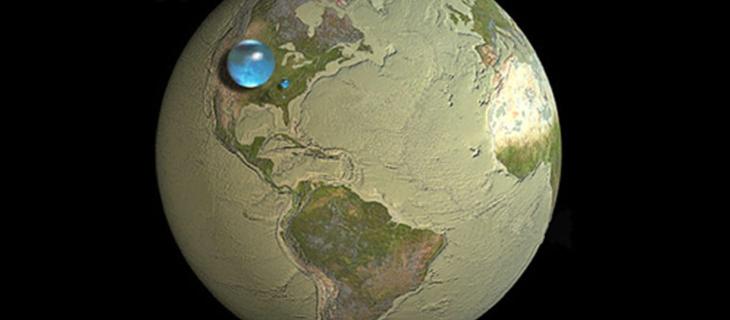 Ecco come sarebbe la Terra senza acqua